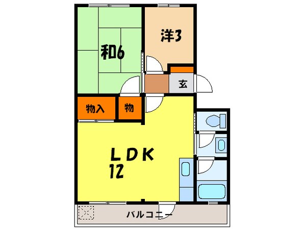 名谷農住Ｉ棟の物件間取画像